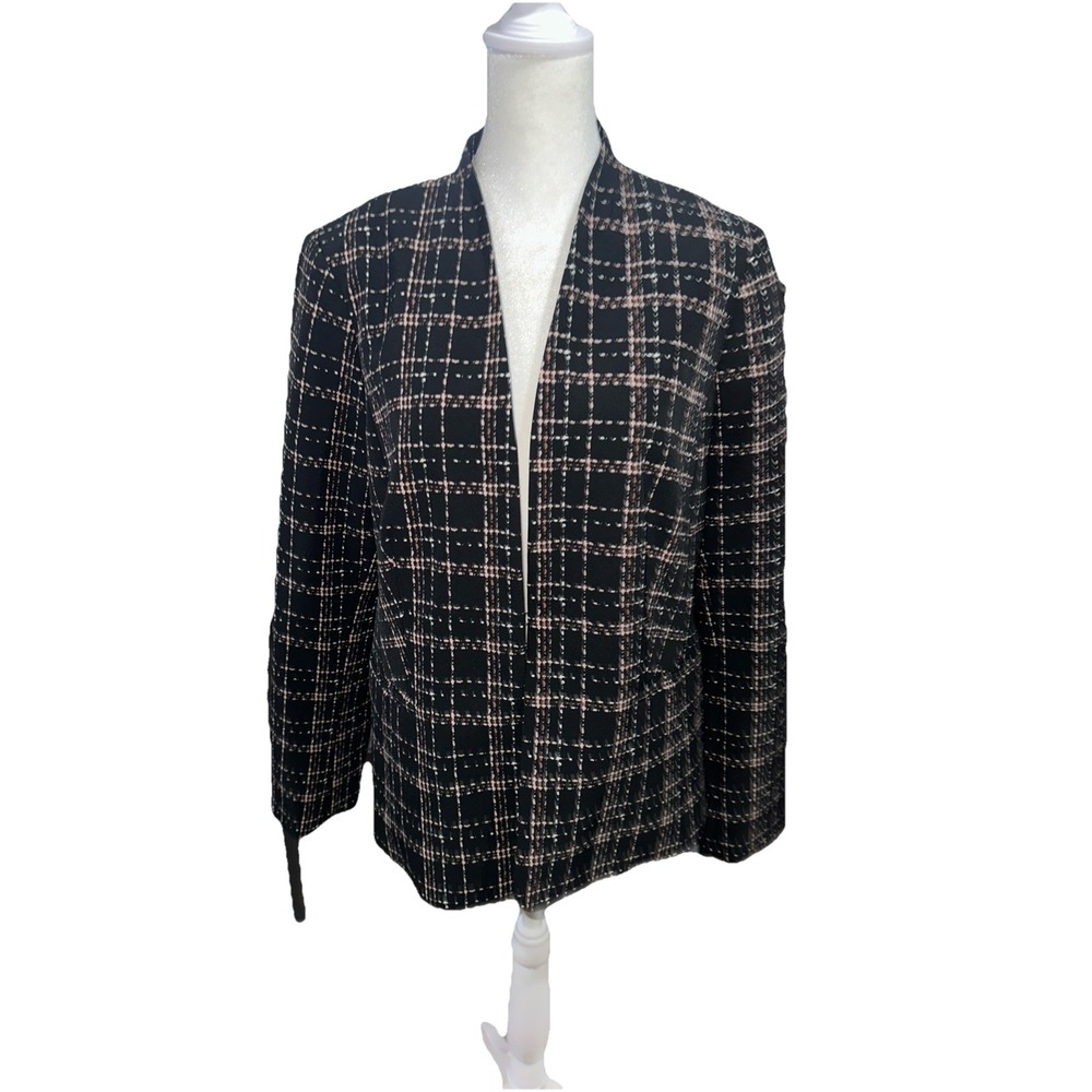 Liz Claiborne Black Multicolor Blazer Size 10